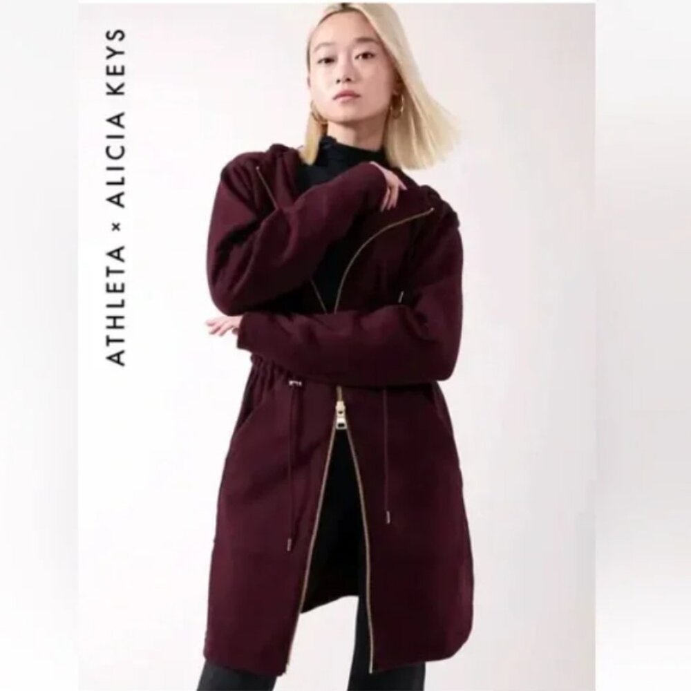 Athleta x Alicia Keys Embrace Jacket // Maroon EUC Size M